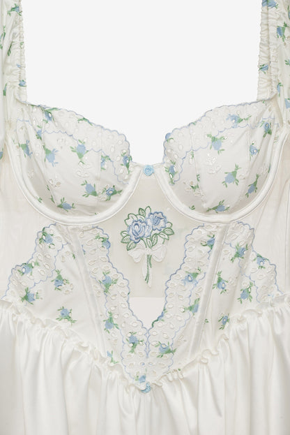 Budding Blossom Sleep Romper - White | For Love and Lemons