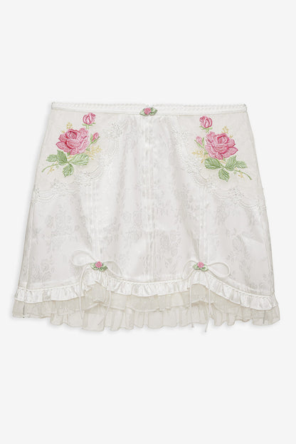 Heirloom Rose Slip Skirt - White | For Love and Lemons