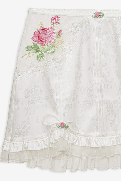 Heirloom Rose Slip Skirt - White | For Love and Lemons