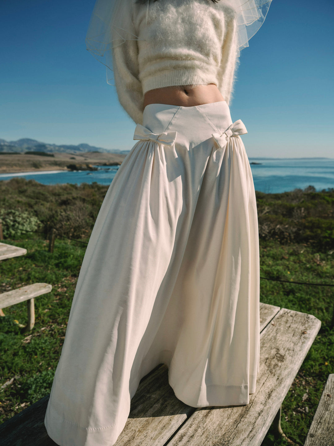 Orsa Maxi Skirt - White | For Love and Lemons