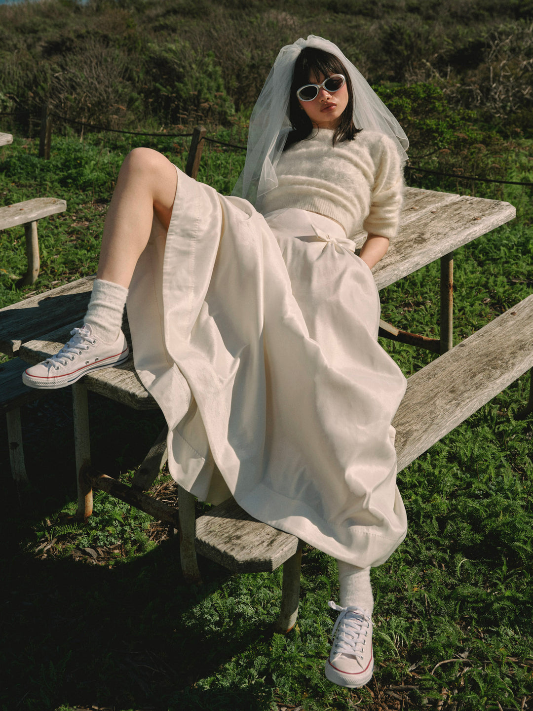 Orsa Maxi Skirt - White | For Love and Lemons
