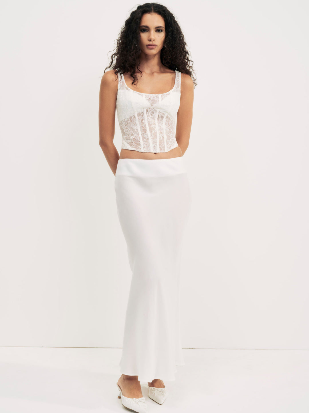 Lena Maxi Skirt - Cream | For Love and Lemons