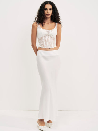 Lena Maxi Skirt - Cream | For Love and Lemons