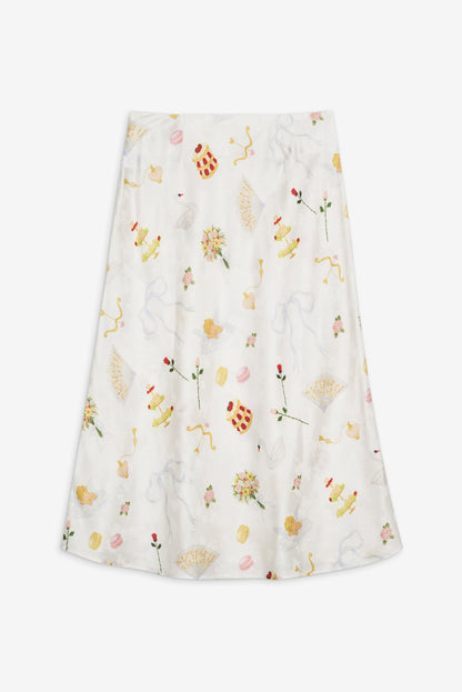 Charlise Midi Skirt - White | For Love and Lemons