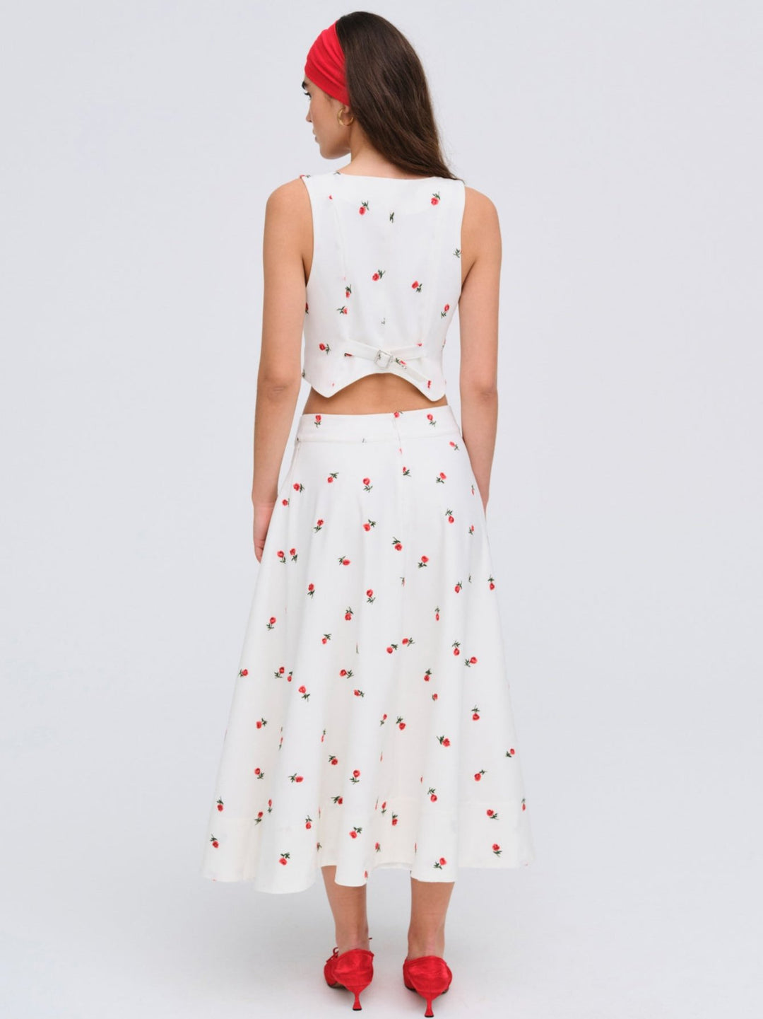 Talia Midi Skirt - Cream | For Love and Lemons