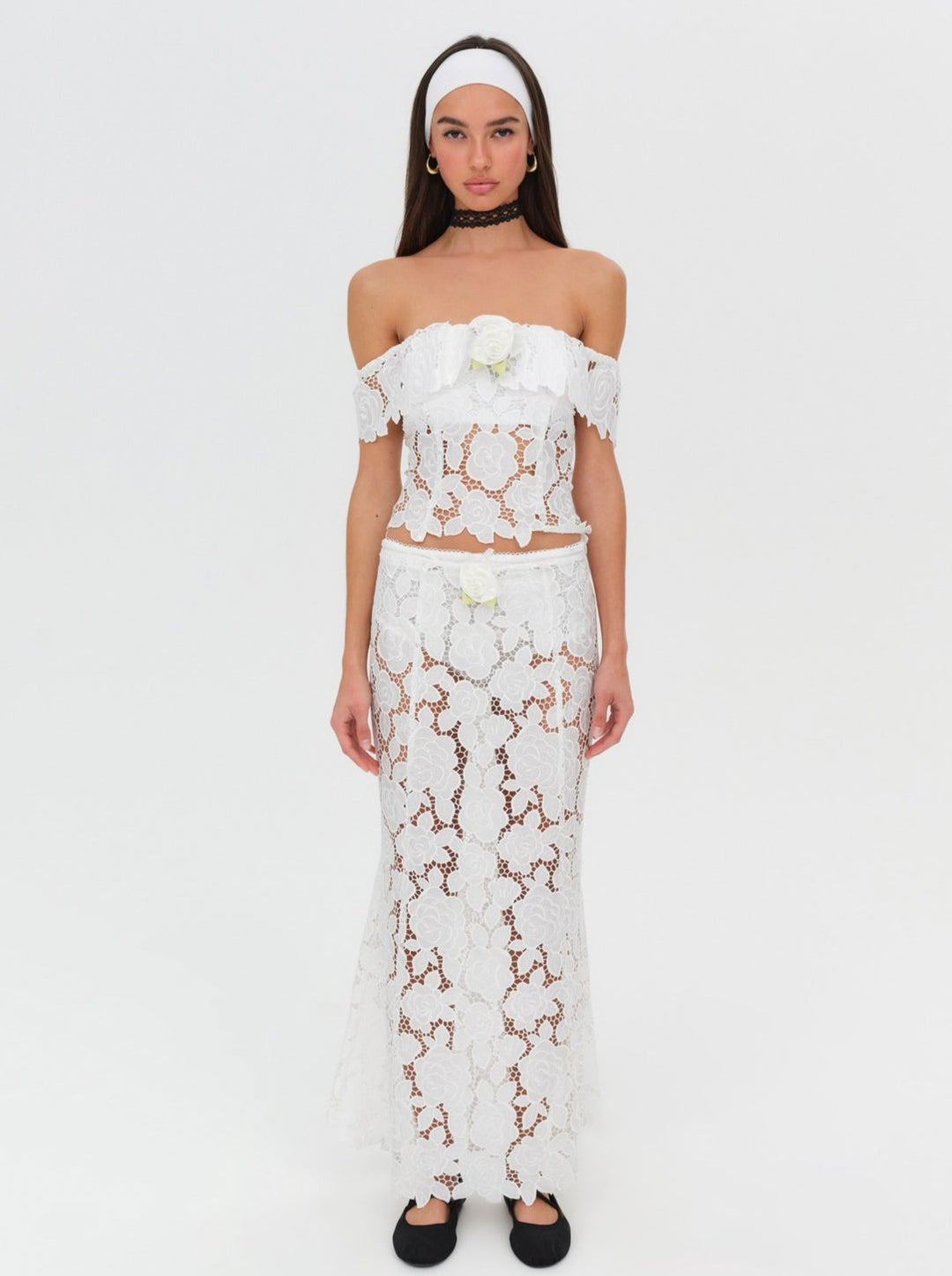 Claudia Maxi Skirt - White | For Love and Lemons