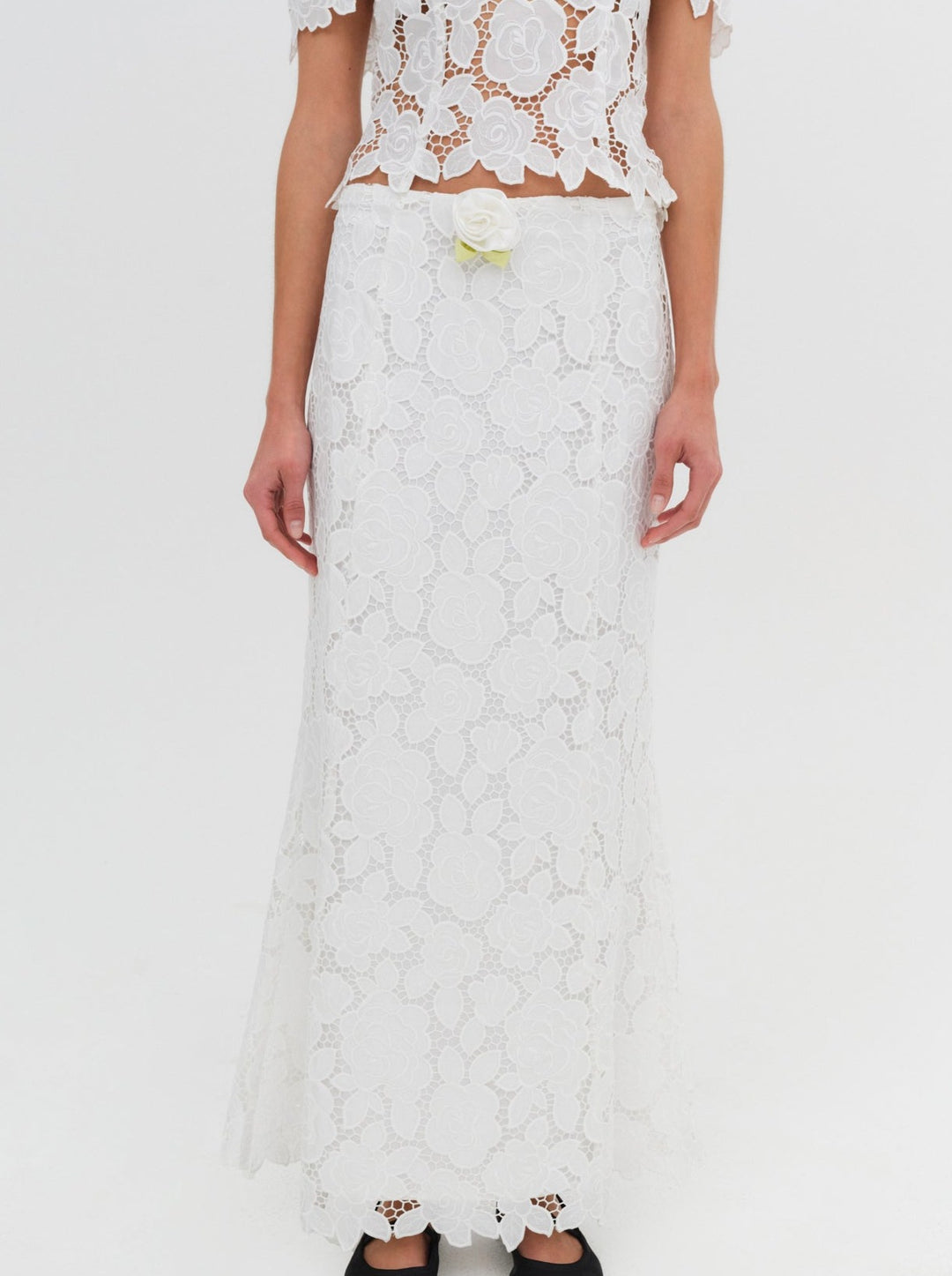 Claudia Maxi Skirt - White | For Love and Lemons