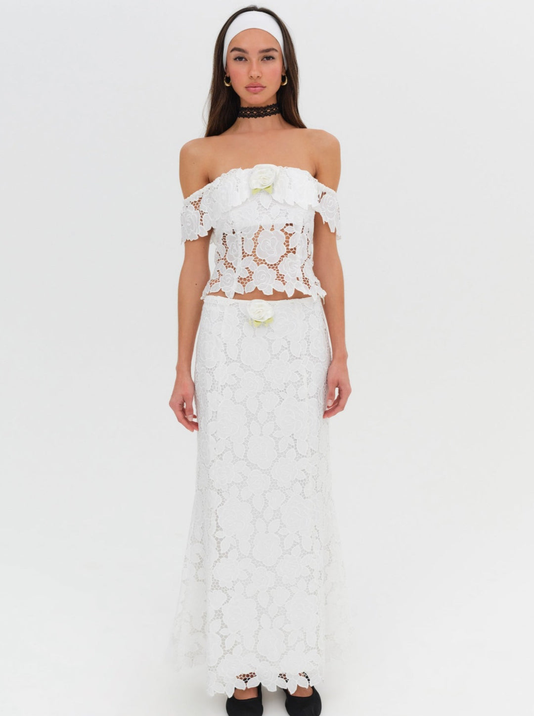 Claudia Maxi Skirt - White | For Love and Lemons