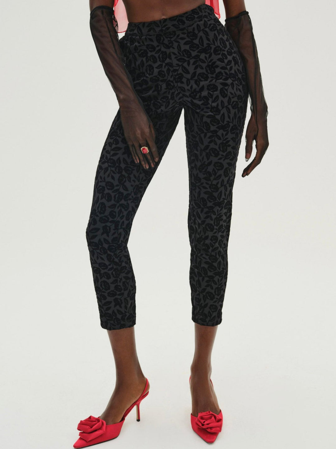 Midnight Velvet Capri Pant - Black | For Love and Lemons