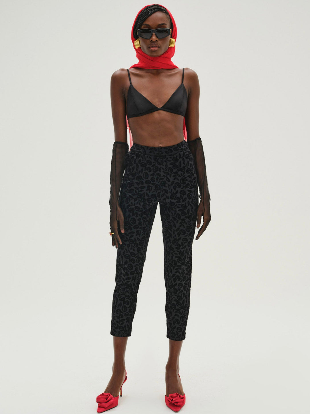Midnight Velvet Capri Pant - Black | For Love and Lemons