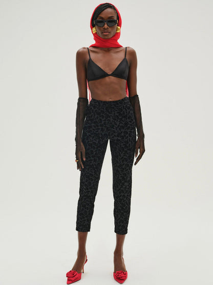 Midnight Velvet Capri Pant - Black | For Love and Lemons