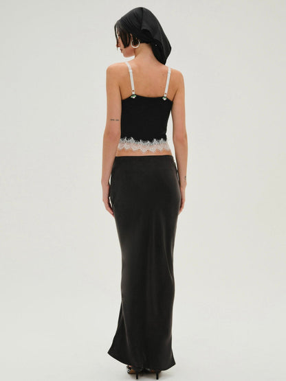 Lena Maxi Skirt - Black | For Love and Lemons