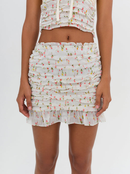 Elodie Mini Skirt - Yellow | For Love and Lemons