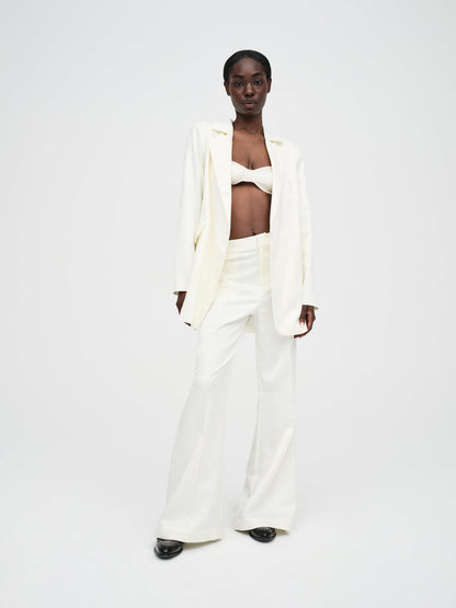 Ruth Wide-Leg Pant - White | For Love and Lemons