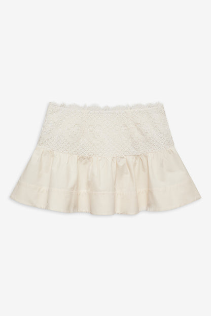 Doily Lace Mini Skirt - Cream | For Love and Lemons