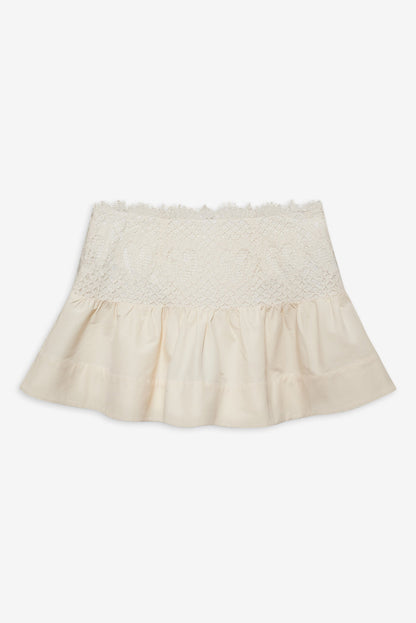 Doily Lace Mini Skirt - Cream | For Love and Lemons