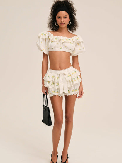 Lemon Spritz Bloomer - White | For Love and Lemons