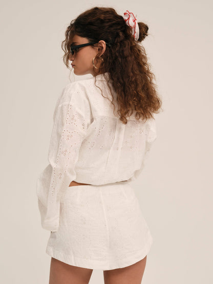 Handkerchief Short - White | For Love and Lemons