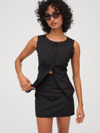 Shawna Mini Skirt - Black | For Love and Lemons