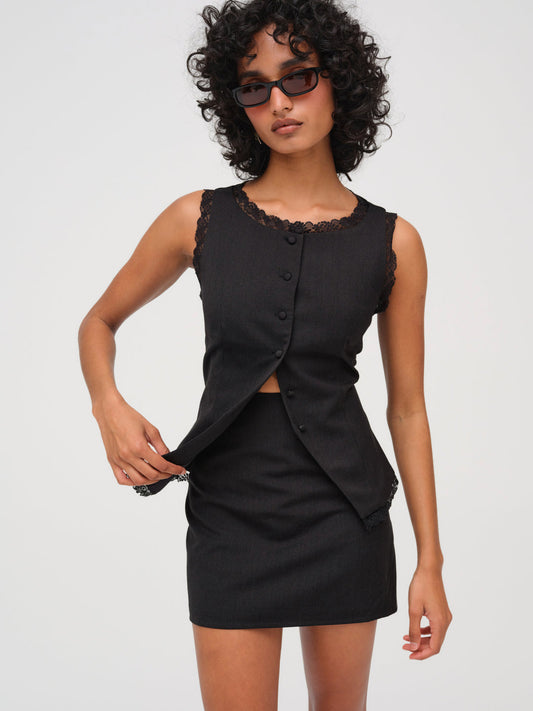 Shawna Mini Skirt - Black | For Love and Lemons