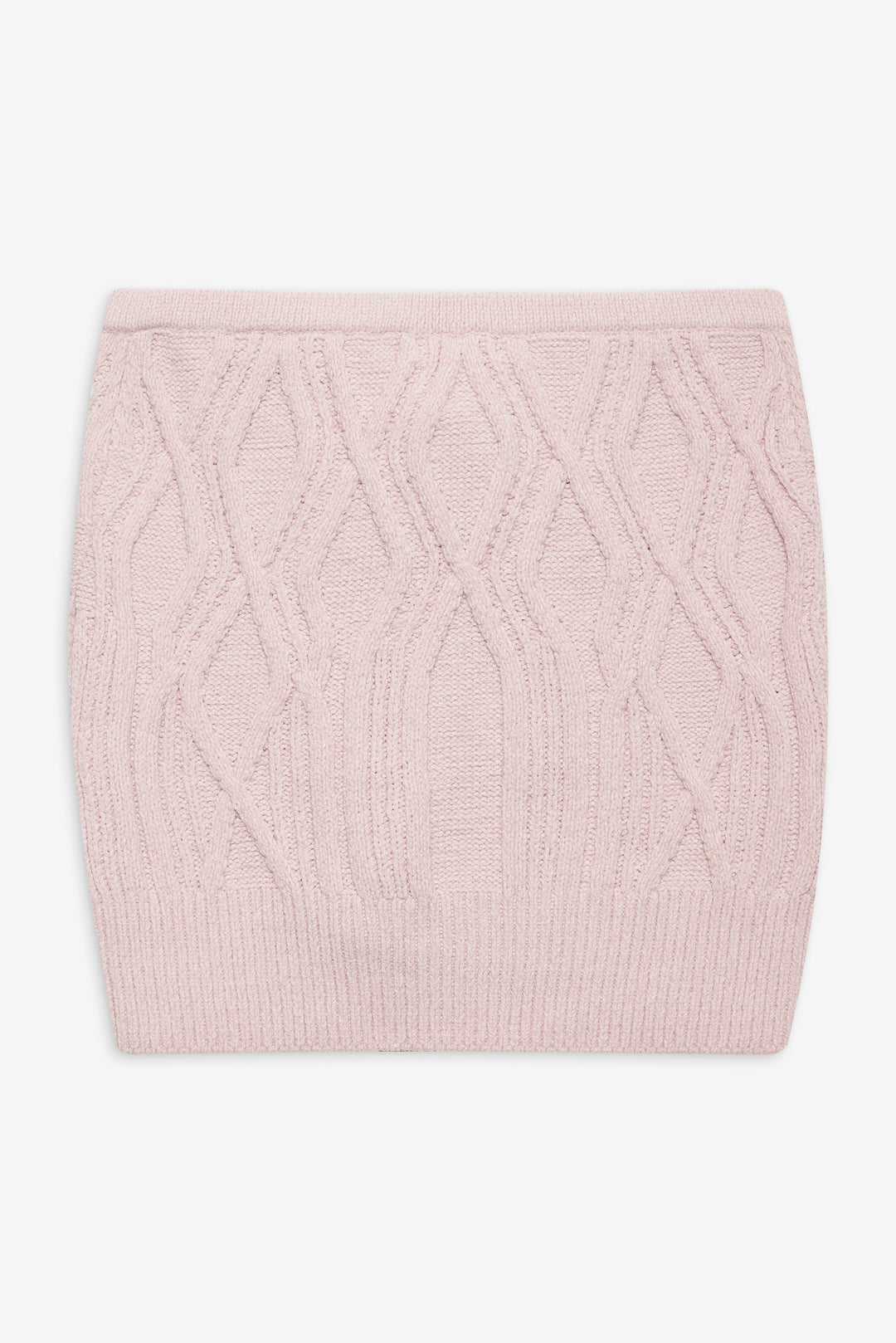 Chenille Cable Knit Mini Skirt - Pink | For Love and Lemons