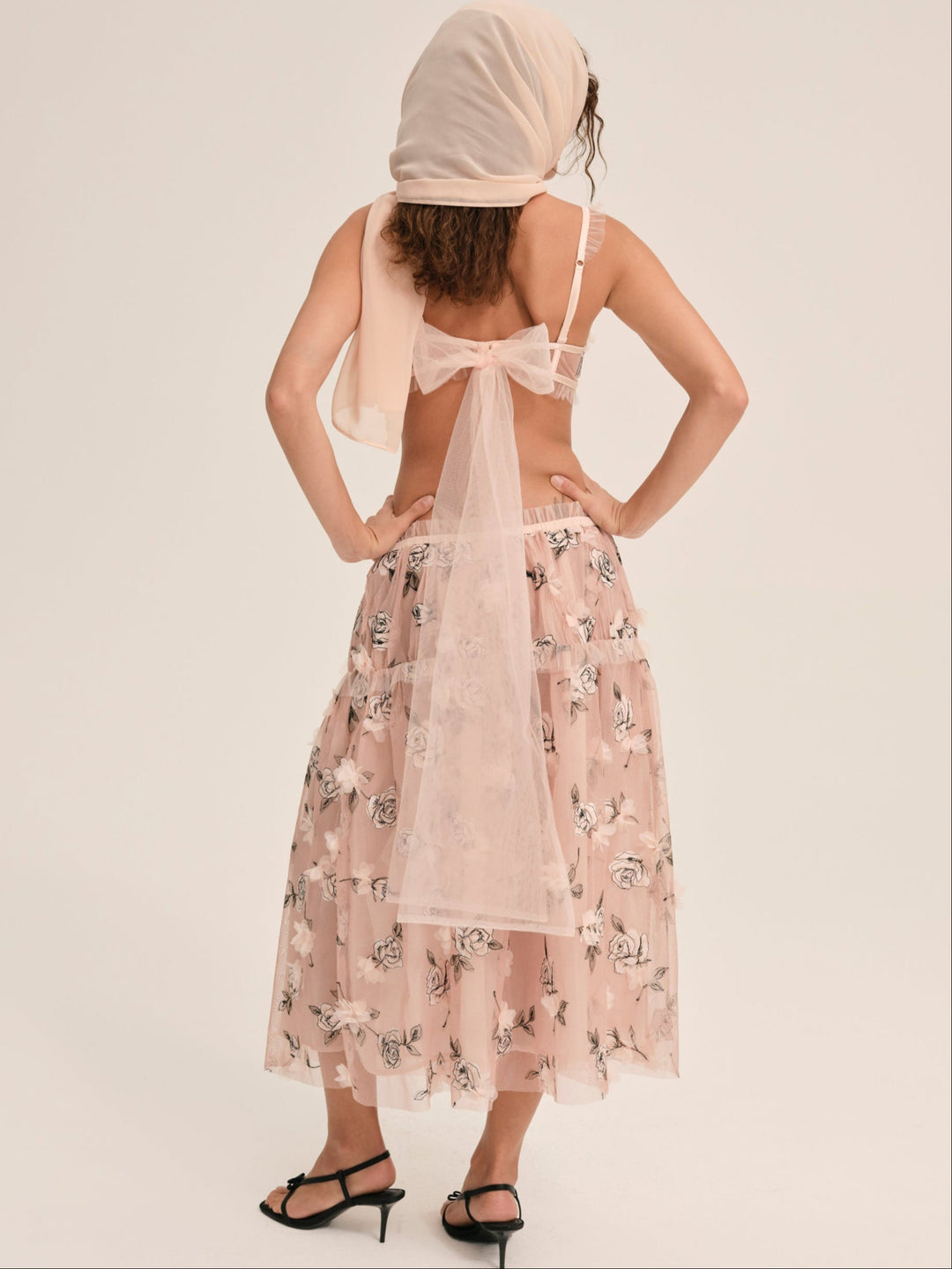 Blushing Rose Midi Skirt - Blush | For Love and Lemons