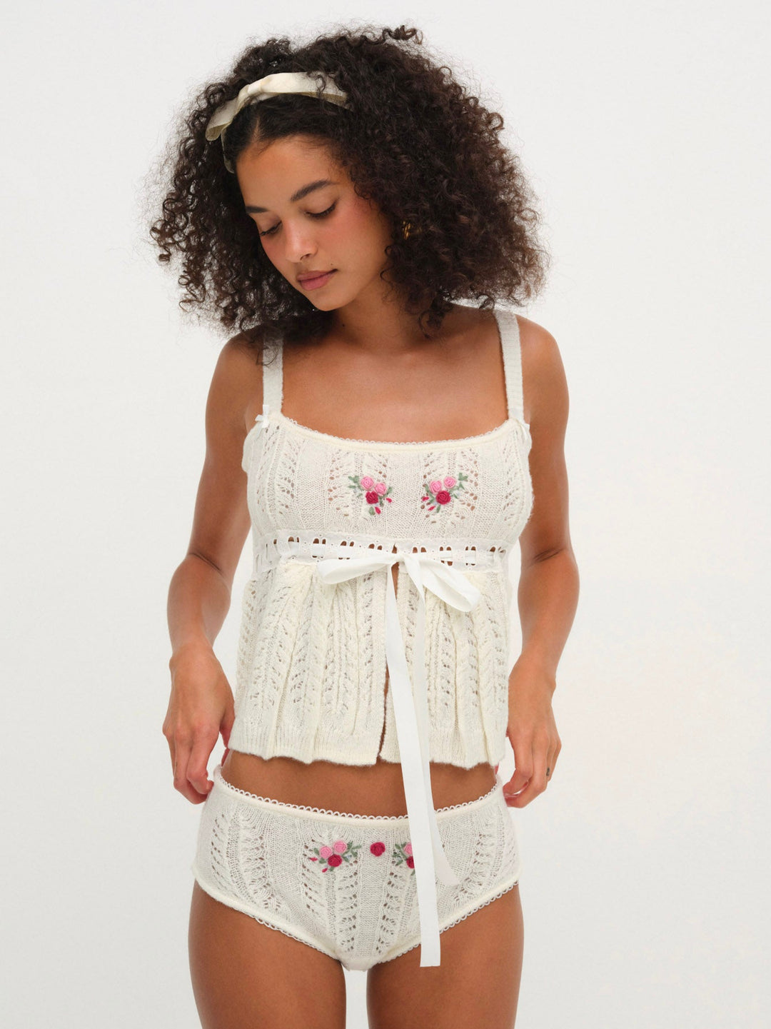 Nathalie Cheeky Panty - White | For Love and Lemons