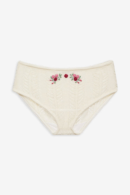 Nathalie Cheeky Panty - White | For Love and Lemons