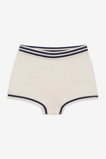 Simona Pointelle Striped Short - Navy | For Love and Lemons