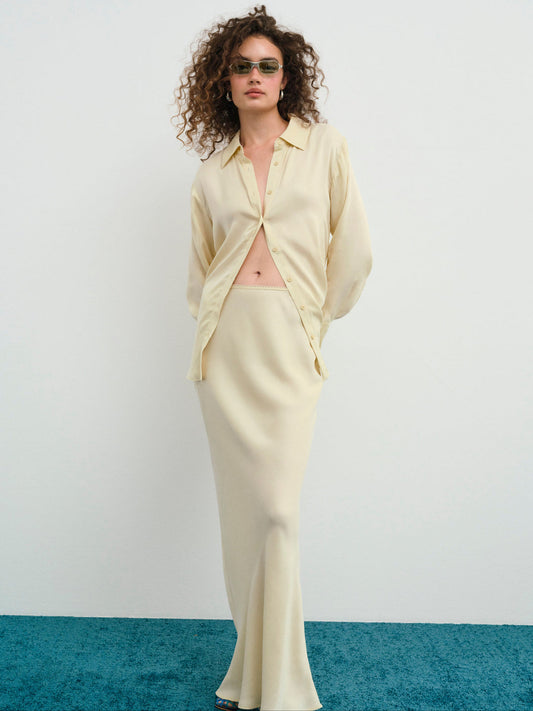 Clarabell Maxi Skirt - Yellow | For Love and Lemons