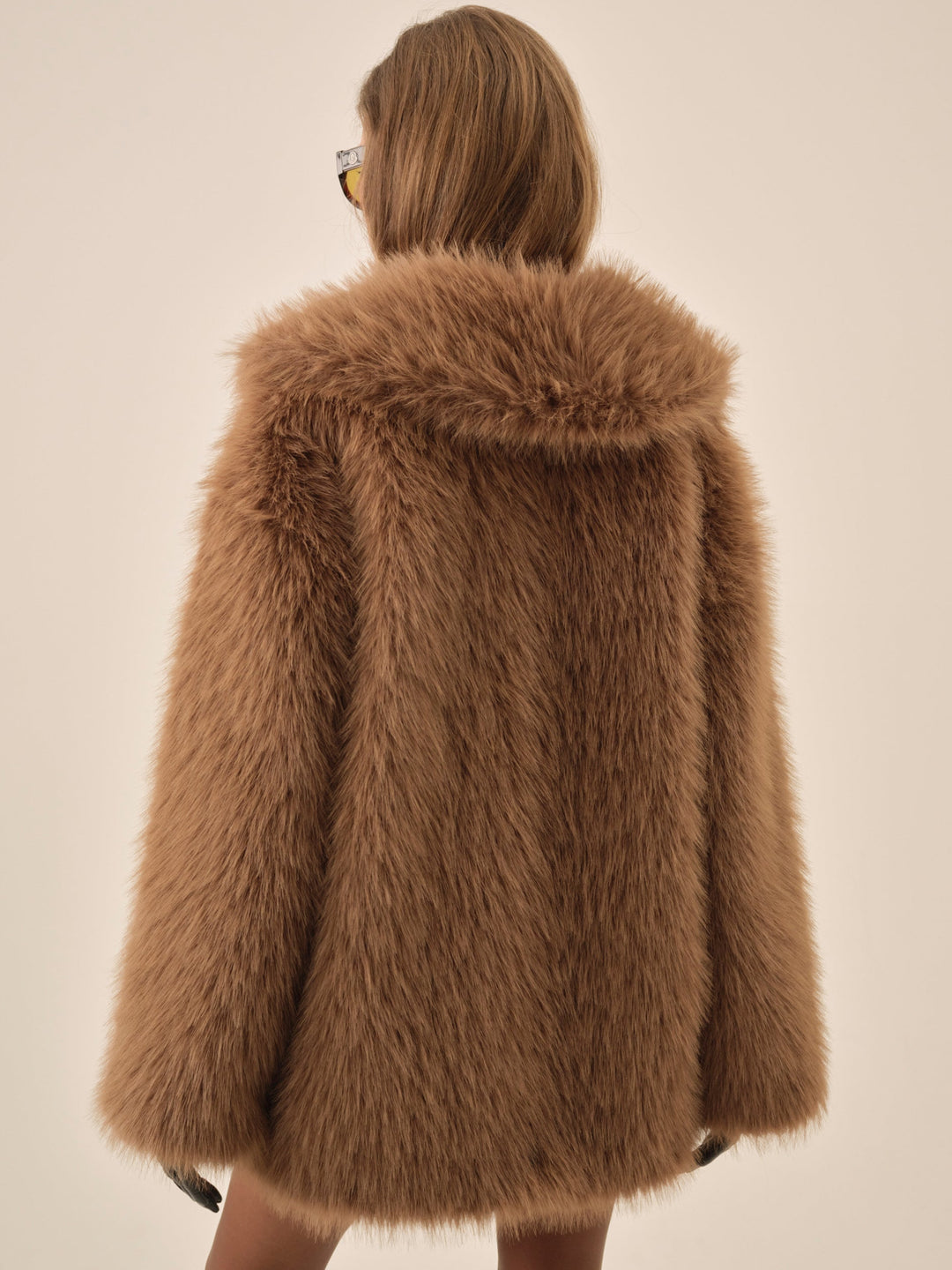Warm Honey Faux Fur Jacket  - Brown | For Love and Lemons
