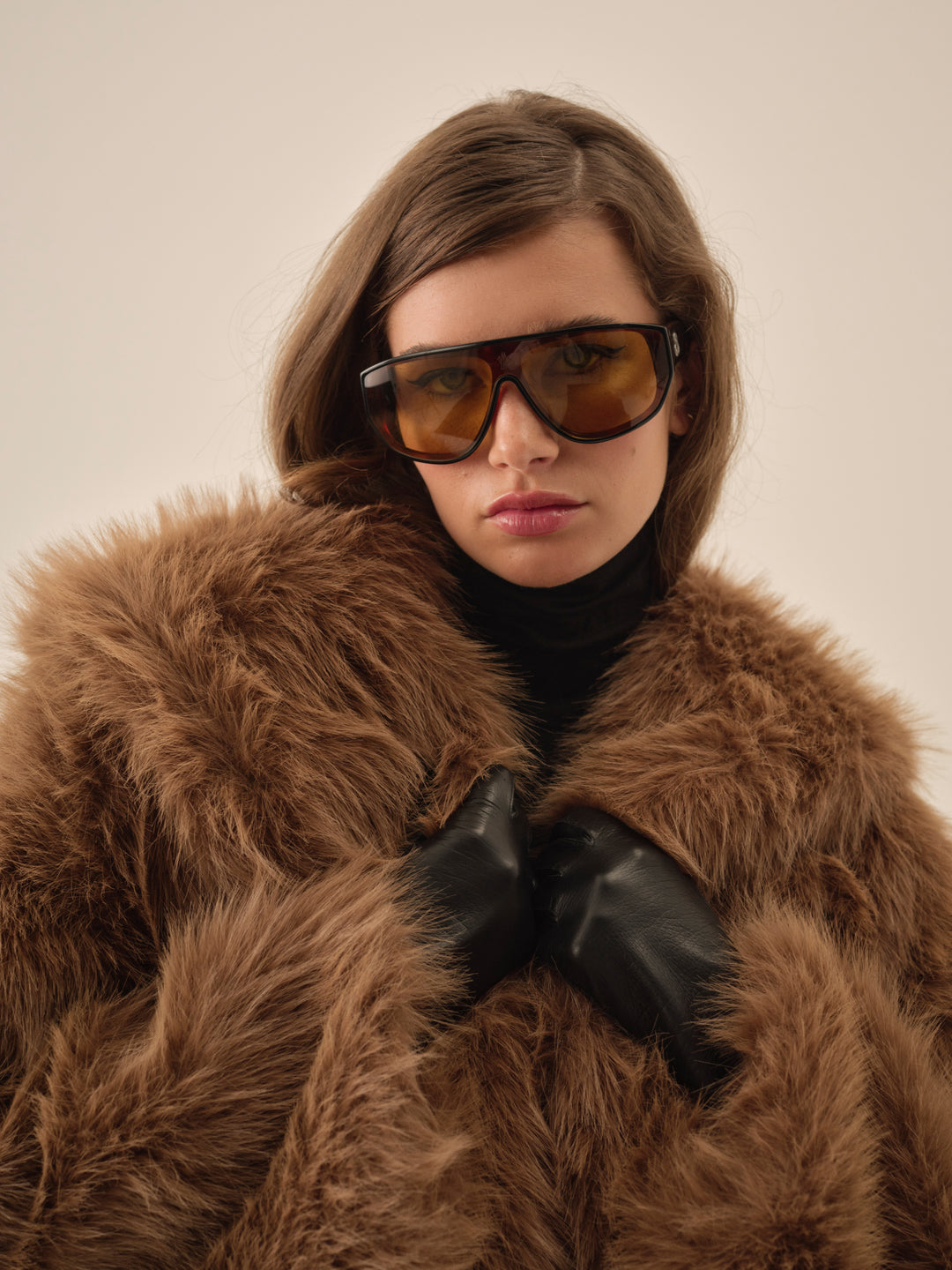 Warm Honey Faux Fur Jacket  - Brown | For Love and Lemons