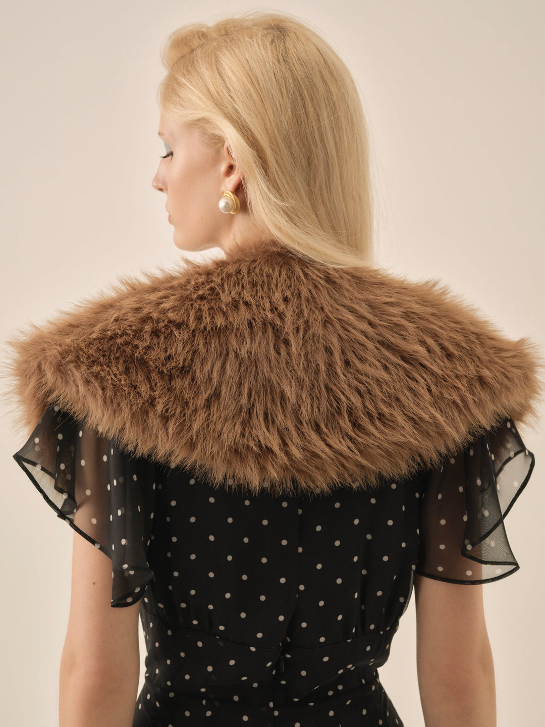 Warm Honey Faux Fur Stole  - Brown | For Love and Lemons