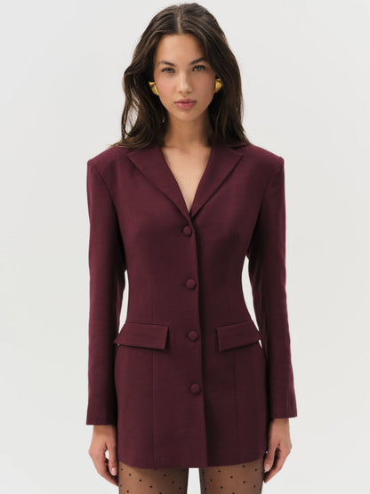 Selena Blazer - Burgundy | For Love and Lemons