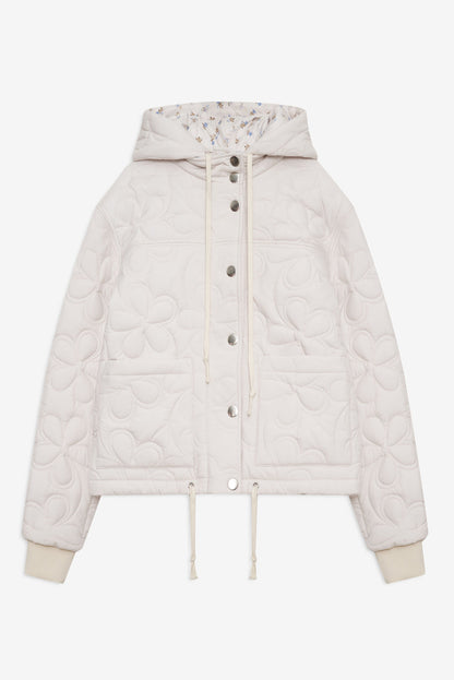 Isabel Quilted Puffer Jacket - Cream | For Love and Lemons