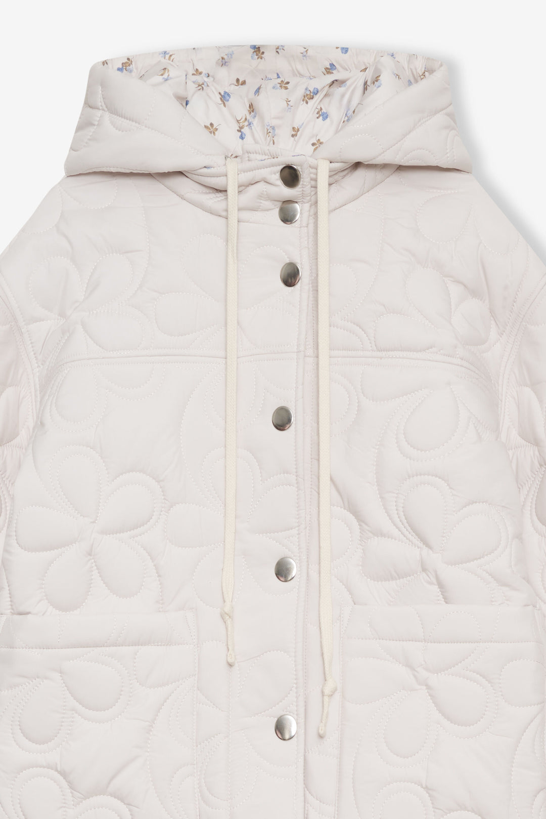 Isabel Quilted Puffer Jacket - Cream | For Love and Lemons