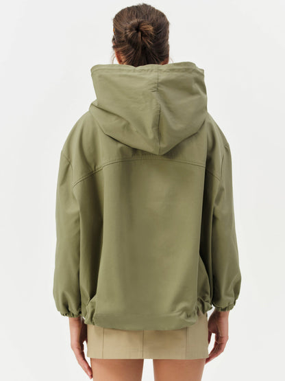 Alessia Pullover Jacket - Green | For Love and Lemons