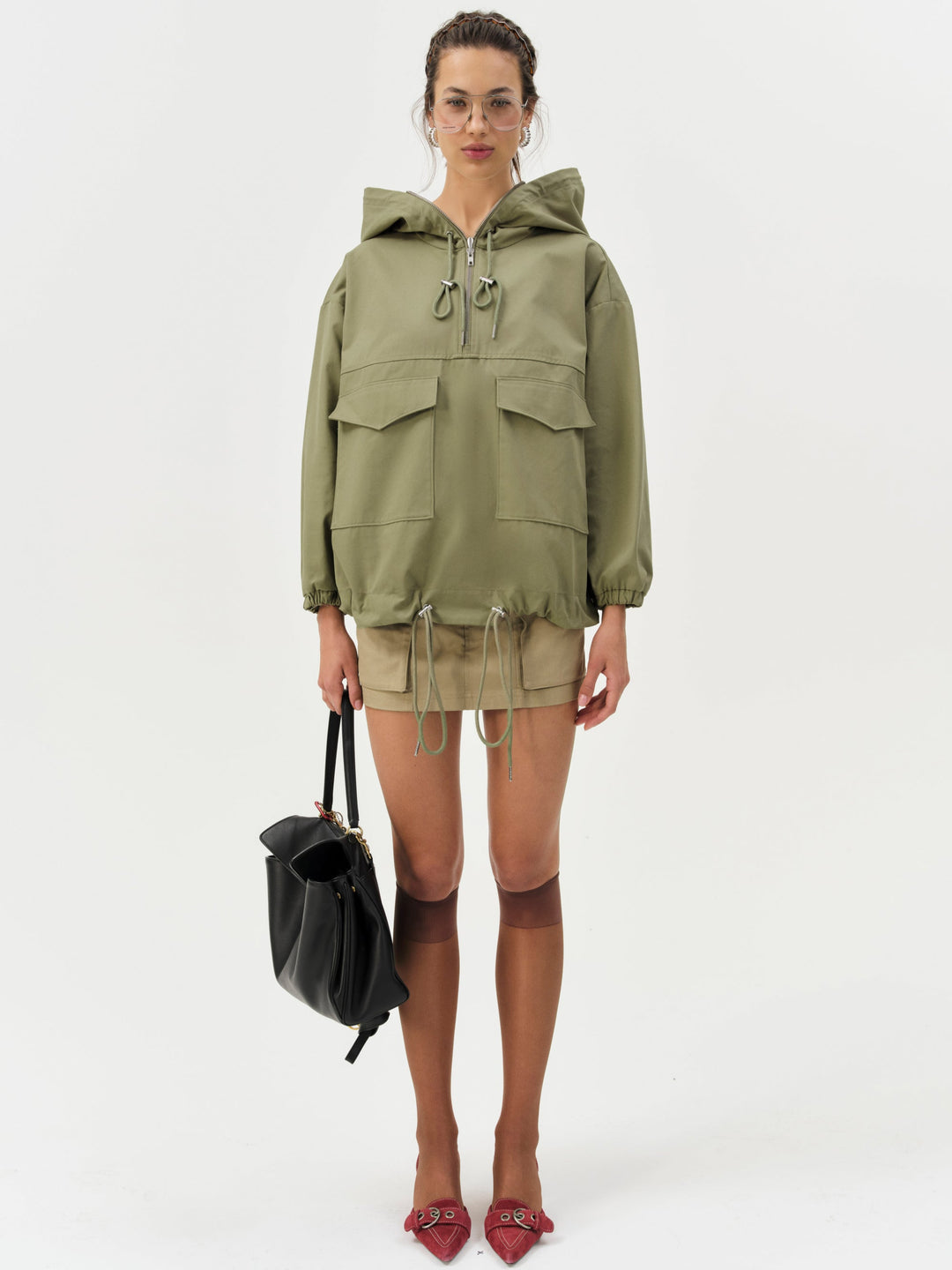Alessia Pullover Jacket - Green | For Love and Lemons