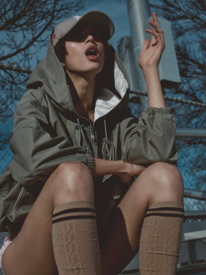 Alessia Pullover Jacket - Green | For Love and Lemons