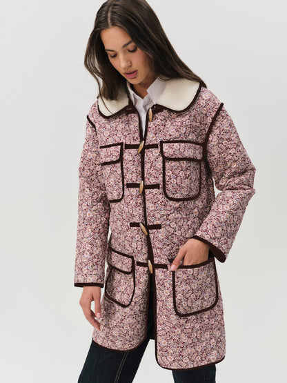 Marlene Floral Chore Coat - Purple | For Love and Lemons