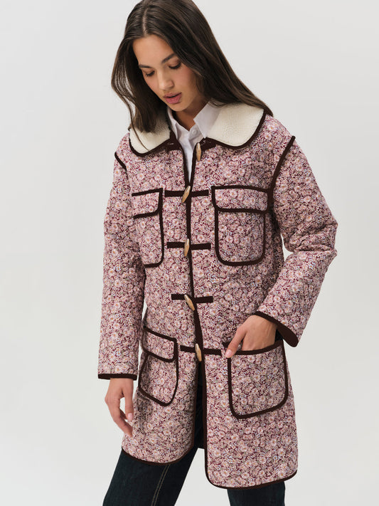 Marlene Floral Chore Coat - Purple | For Love and Lemons