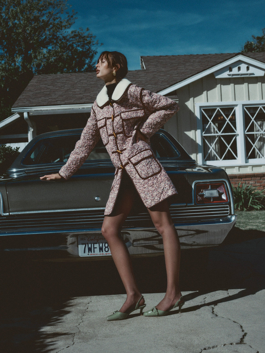 Marlene Floral Chore Coat - Purple | For Love and Lemons