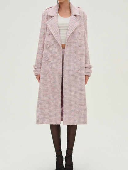 Strawberry Cream Tweed Coat - Pink | For Love and Lemons