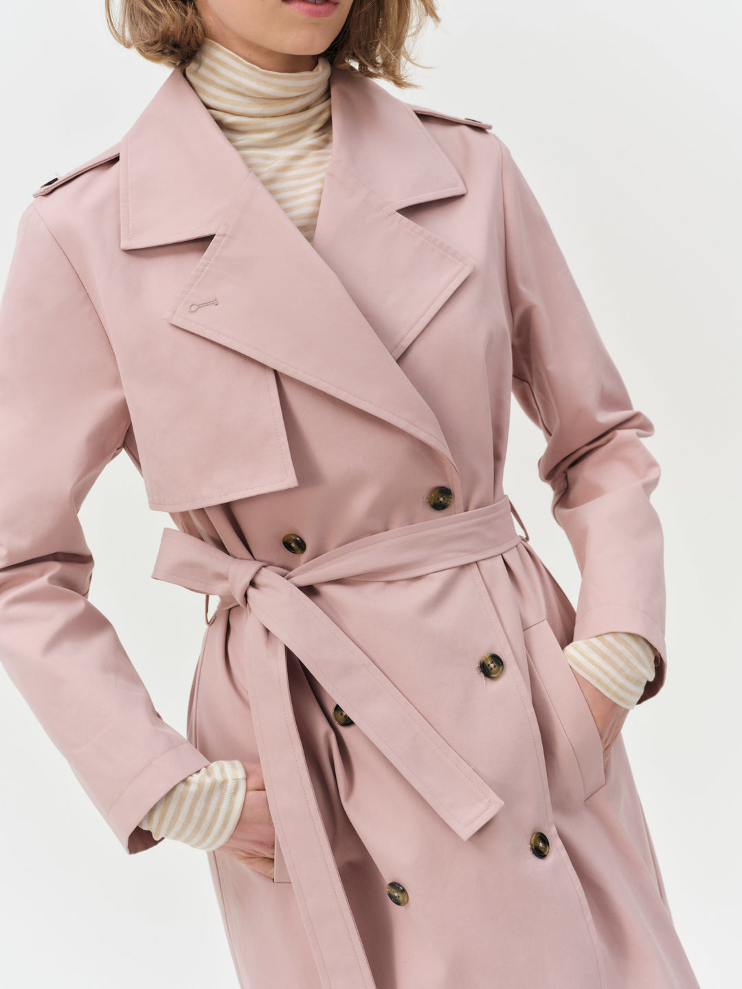Reese Trench Coat - Mauve | For Love and Lemons