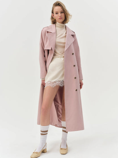 Reese Trench Coat - Mauve | For Love and Lemons