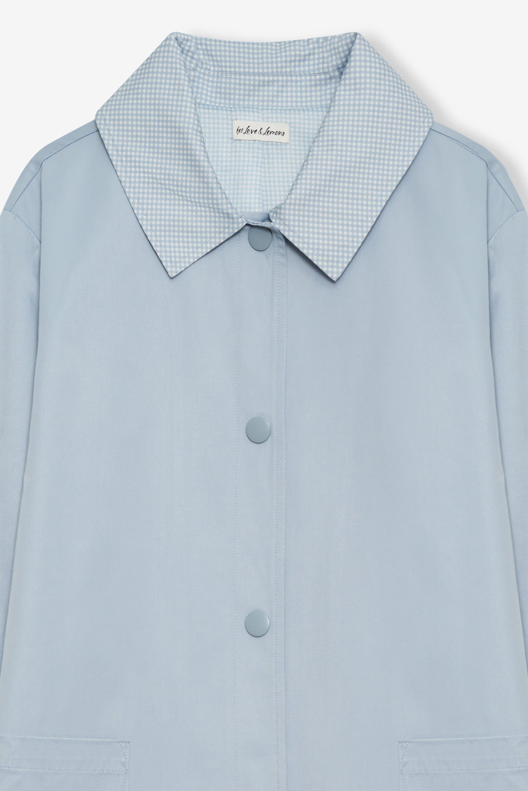 Leslie Button-Up Jacket - Blue | For Love and Lemons