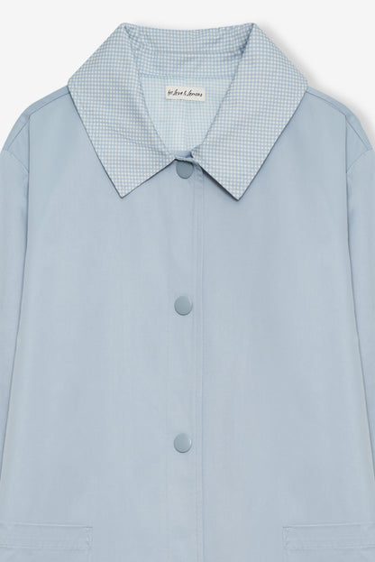 Leslie Button-Up Jacket - Blue | For Love and Lemons