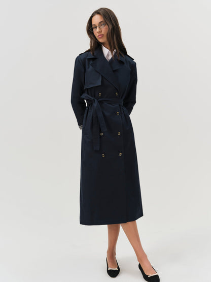 Reese Trench Coat - Navy | For Love and Lemons