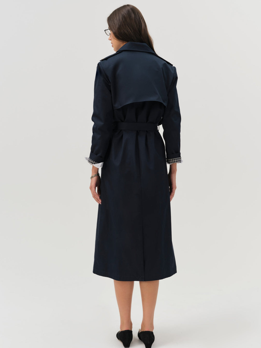 Reese Trench Coat - Navy | For Love and Lemons