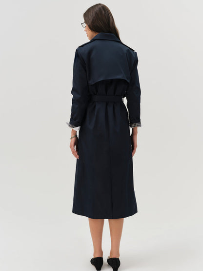Reese Trench Coat - Navy | For Love and Lemons